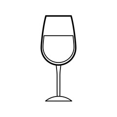 Wine glass cup icon vector illustration graphic design