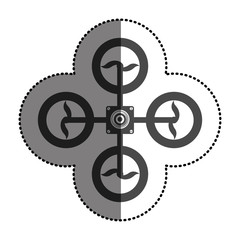 Drone icon. Technology remote aircraft uav spy and robot theme. Isolated design. Vector illustration