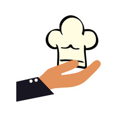 Chef hat symbol icon vector illustration graphic design
