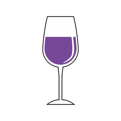 Wine glass cup icon vector illustration graphic design