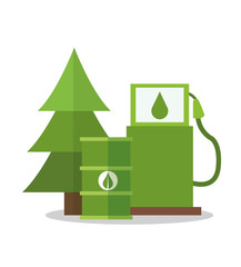 Bio fuel icon. Ecology renewable and conservation theme. Colorful design. Vector illustration