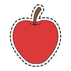 Apple fruit icon. Organic healthy and fresh food theme. Isolated design. Vector illustration