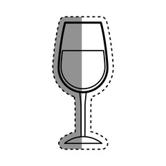 Wine glass cup icon vector illustration graphic design