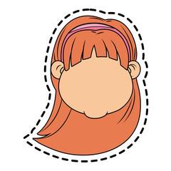 Girl icon. Kid childhood little and people theme. Isolated design. Vector illustration