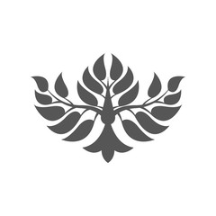 Abstract foliate element.  Deciduous ornament. Pattern.