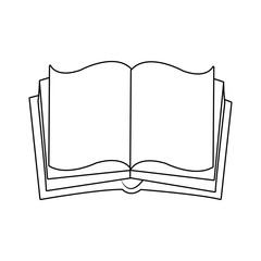 Book icon. Education literature read and library theme. Isolated design. Vector illustration