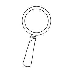 Lupe tool icon. Search magnifying glass zoom and lens heme. Isolated design. Vector illustration