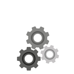 Gears icon. Cog circle wheel machine part and technology theme. Isolated design. Vector illustration