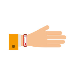 Smart watch icon. App media wearable technology and gadget theme. Isolated design. Vector illustration