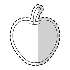 Apple fruit icon. Organic healthy and fresh food theme. Isolated design. Vector illustration