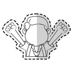School boy icon. Kid childhood little and people theme. Isolated design. Vector illustration