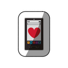 Smartphone icon. App media wearable technology and gadget theme. Isolated design. Vector illustration