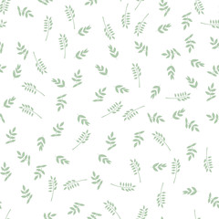 Fototapeta na wymiar Seamless pattern with leaves. Nature background. Vector