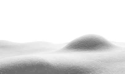 Snowdrifts isolated on white background in shades of gray © Leonid Ikan