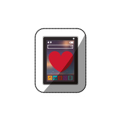 Tablet  icon. App media wearable technology and gadget theme. Isolated design. Vector illustration