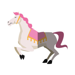 Horse icon. Carnival fair circus entertainment and festival theme. Isolated design. Vector illustration