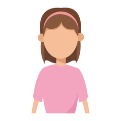 Woman icon. Girl female avatar person and people theme. Isolated design. Vector illustration