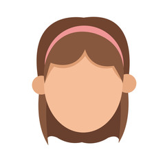 Woman icon. Girl female avatar person and people theme. Isolated design. Vector illustration