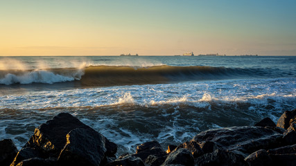 Obraz premium Sea wave, Black Sea, Poti, Georgian coast