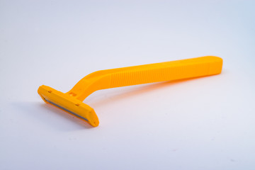 Shaver Yellow Isolated On White Background