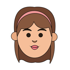 Woman icon. Girl female avatar person and people theme. Isolated design. Vector illustration