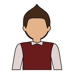 Man icon. Male avatar person people and human theme. Isolated design. Vector illustration