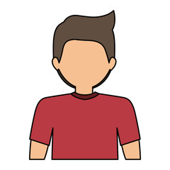 Man icon. Male avatar person people and human theme. Isolated design. Vector illustration