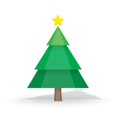 pine tree and snow theme, merry christmas and happy new year iso