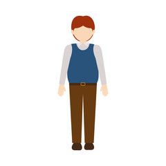Man icon. Male avatar person people and human theme. Isolated design. Vector illustration
