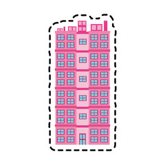 Building tower icon. City architecture urban and modern theme. Isolated design. Vector illustration