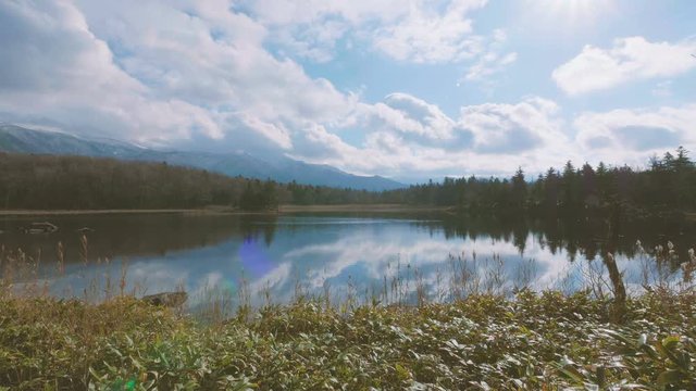 Shiretoko Five Lakes,Shiretoko Goko,in Shiretoko National Park,Hokkaido,Japan,Filmed in 4K