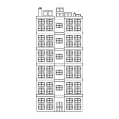 Building tower icon. City architecture urban and modern theme. Isolated design. Vector illustration