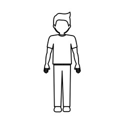 Man icon. Male avatar person people and human theme. Isolated design. Vector illustration