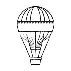Hot air balloon icon. Transportation adventure freedom and journey theme. Isolated design. Vector illustration