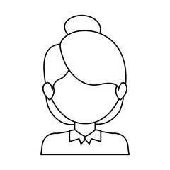 Woman icon. Girl female avatar person people and human theme. Isolated design. Vector illustration