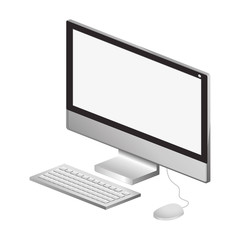 Computer icon. Device gadget technology and electronic theme. Isolated design. Vector illustration