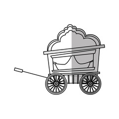 Cart icon. Carnival fair circus entertainment and festival theme. Isolated design. Vector illustration