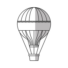 Hot air balloon icon. Transportation adventure freedom and journey theme. Isolated design. Vector illustration
