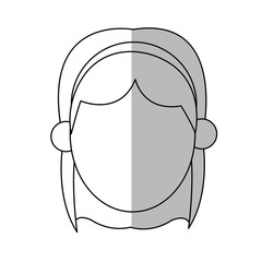 Woman icon. Girl female avatar person and people theme. Isolated design. Vector illustration