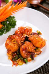  kkanpung saeu, Deep-fried Shrimp in Hot Pepper Sauce, 깐풍새우