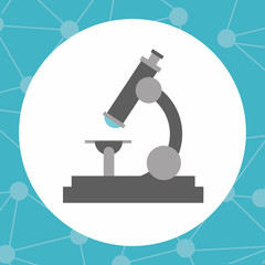 Microscope icon. Science laboratory chemistry and research theme. Colorful design. Vector illustration