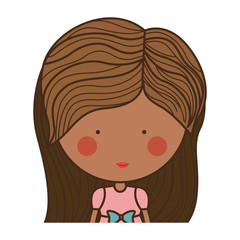 Girl cartoon  icon. Kid childhood little and people theme. Isolated design. Vector illustration