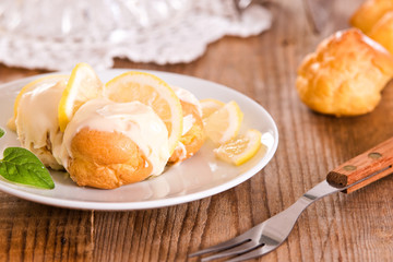 Lemon Profiteroles. 