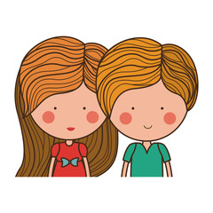Girl and boy cartoon  icon. Couple relationship family love and romance theme. Isolated design. Vector illustration