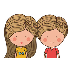 Girl and boy cartoon  icon. Couple relationship family love and romance theme. Isolated design. Vector illustration