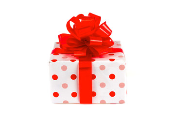 gift box with a bow on a white background