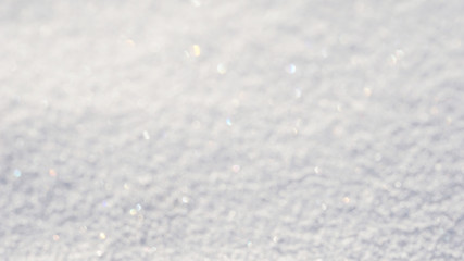 White Glitter bokeh from snow texture background