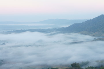 fog in the morning at Khaokho, Phetchabun, Thailand