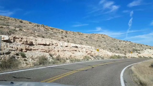 Driving view on highway 89A, north of marble canyon, in Arizona, United states of America