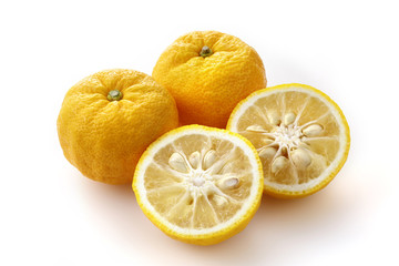 Obraz na płótnie Canvas 柚子　Yuzu. Japanese citron